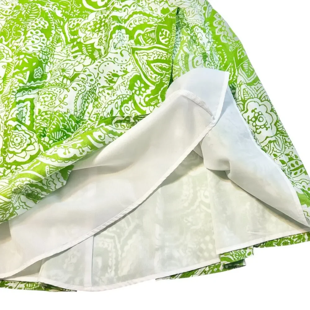 Chico's A Line Flared Maxi Skirt Size XL / 3 Boho Cottage Cotton Spring Green - Picture 5 of 9